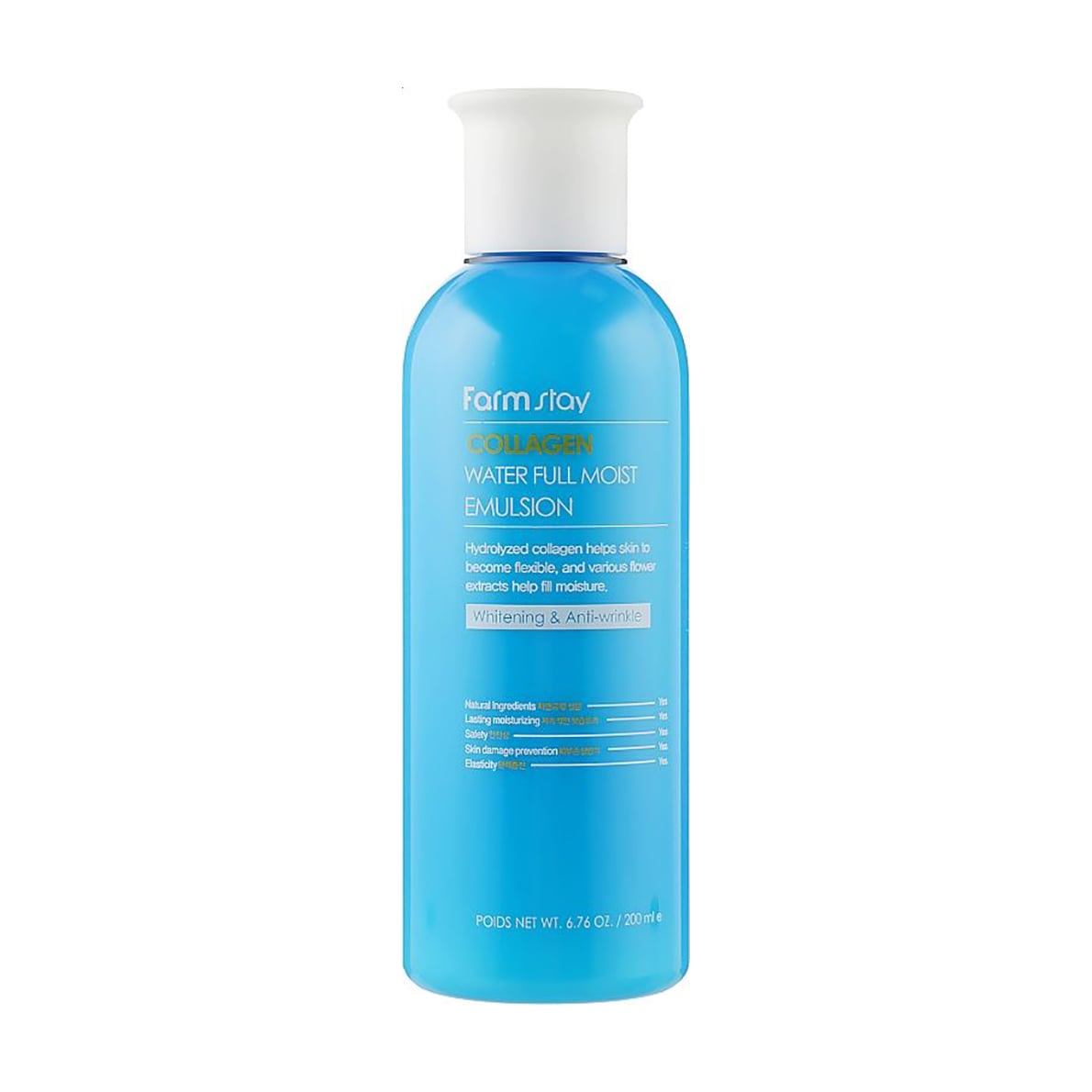 Зволожувальна емульсія для обличчя FarmStay Collagen Water Full Moist Emulsion з колагеном, 200 мл