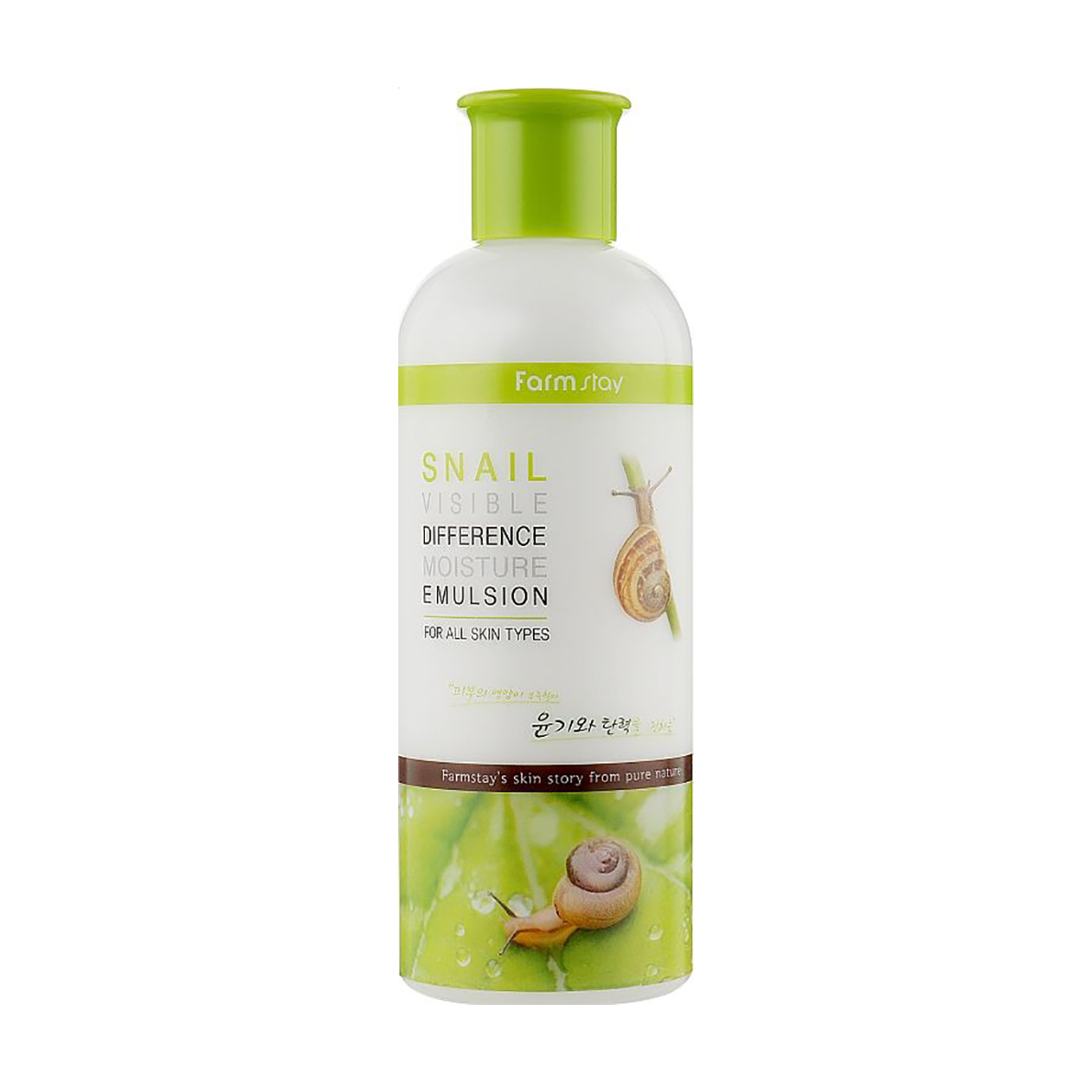 Зволожувальна емульсія для обличчя FarmStay Visible Difference Moisture Emulsion Snail з муцином равлика, 350 мл
